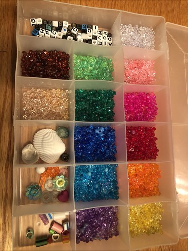 Kids Beads Plastic Tri-beads tribeads Assorted Colors Lot
