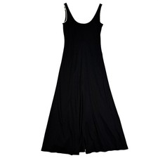 La Perla Black Maxi Dress Sleeveless Scoop Neck Rope Trim Size 42 Casual