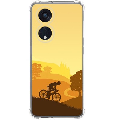 Custodia In Silicone Antishock Per Oppo Reno 8T 4G Design Ciclista