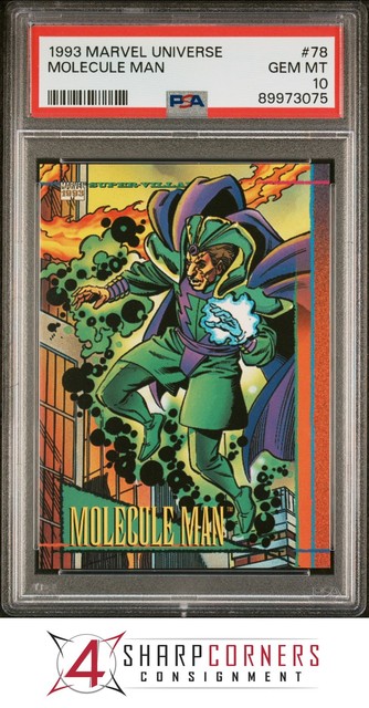 1993 MARVEL UNIVERSE #78 MOLECULE MAN POP 5 PSA 10