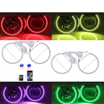 APP Bluetooth RGB LED Angel Eye Halo Rings w/ Music Sync for BMW E39 E46 3 5 7 S