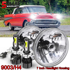 Pair 7 Inch Round Led Headlights Lamp For Chevy Bel Air 1955 1956 1957 Pair 7 Inch Round Led Headlights Lamp For Chevy Bel Air 1955 1956 1957