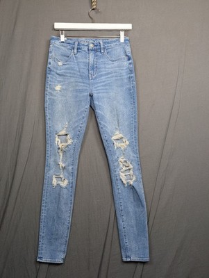 American Eagle Jeans Women's 4 Blue Stone Wash  Hi-Rise Jegging Jeans