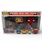Funko Pop Captain America Iron Man Hawkeye Spider-Man Civil War 4 Pack