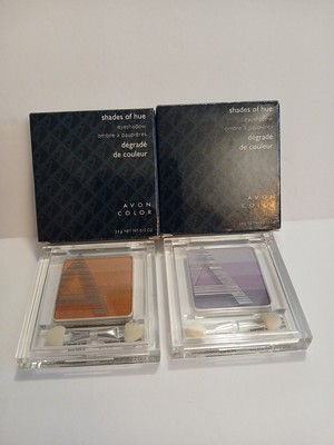 2 AVON 2006 Shades of Hue Eyeshadow Bronze Prism(Brown) & Parade Of Plum(Purple)