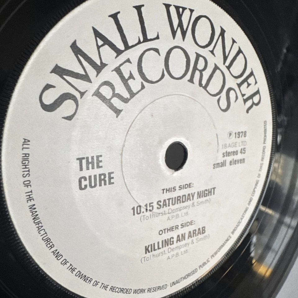 THE CURE KILLING AN ARAB VINYL 7” SINGLE SMALL WONDER UK 1978 FIRST PRESS - Изображение 4 из 4