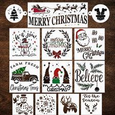 Christmas Stencils for Painting on Wood Large Merry Christmas Stencils for Craf