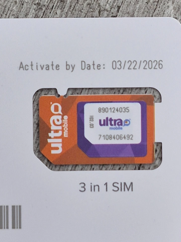 100X Ultra Mobile sim card No plan value!!! - for New number or Port in/ONLY SIM - Image 2 of 3