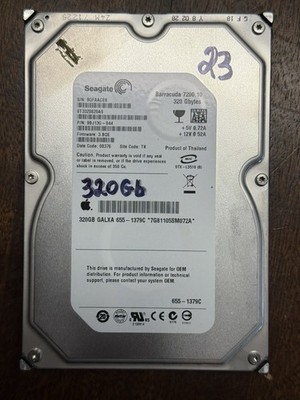 TESTED Seagate Barracuda 7200.10 Internal hard drive 320GB Model ST3320820AS #23