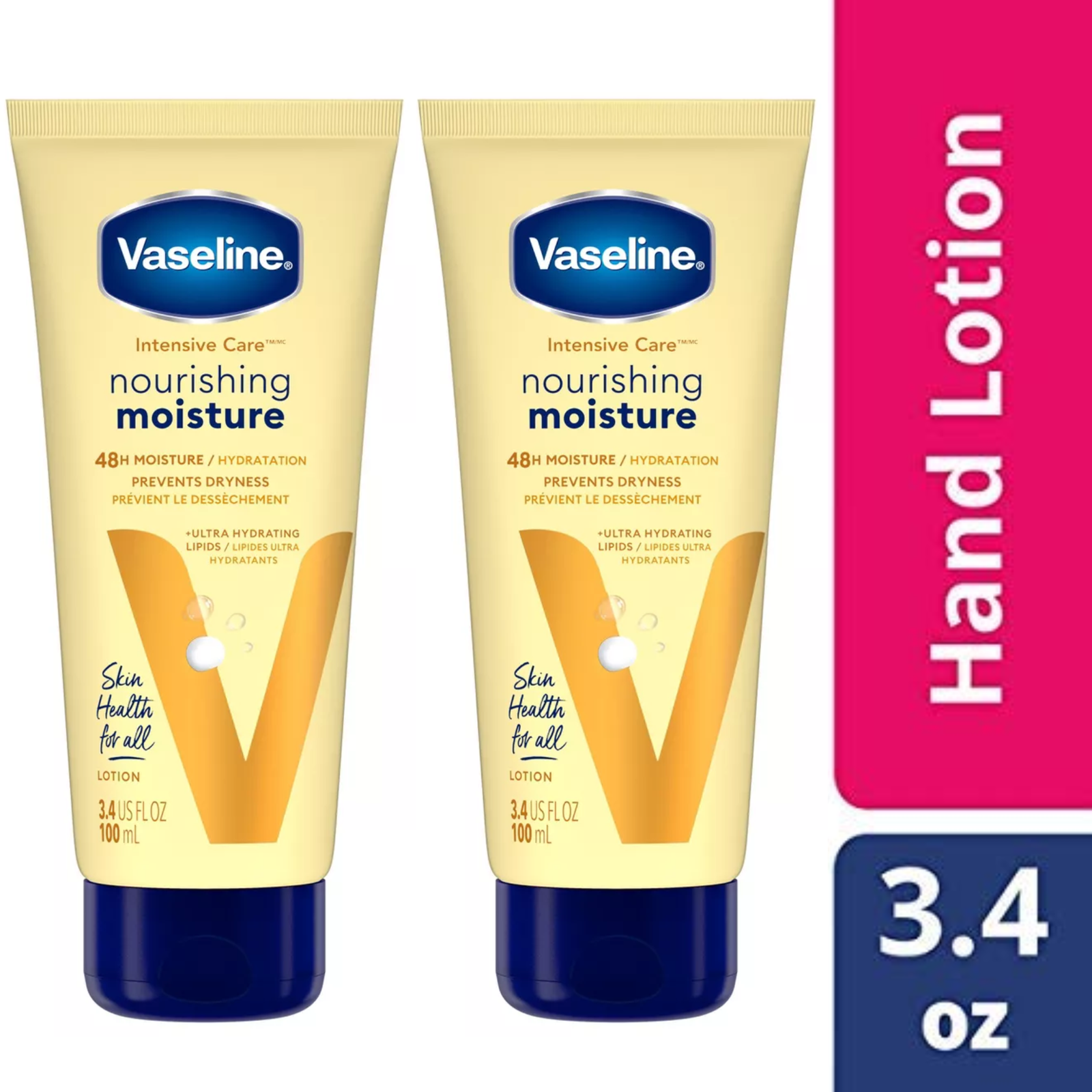 Vaseline Intensive Care Healing Lotion 3.4oz Twin Pack