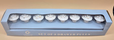 Casa Decor Ceramic DRAWER PULL KNOBS CABINET Handmade India NEW Set of 8