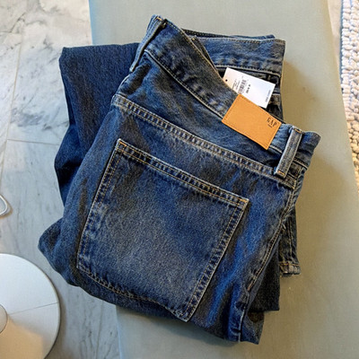 GAP Hailey Extra Baggy High Rise Relaxed Blue Medium Wash Denim Jeans 5-Pocket