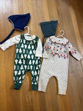 Hanna Andersson Holiday Lot And Hats XS 70 Cm/6-12 Months