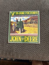 Vtg Ande Rooney Porcelain Sign John Deere 
