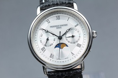 [Near MINT]  FREDERIQUE CONSTANT Moon Phase Day/Date Quartz Men's Watch JAPAN