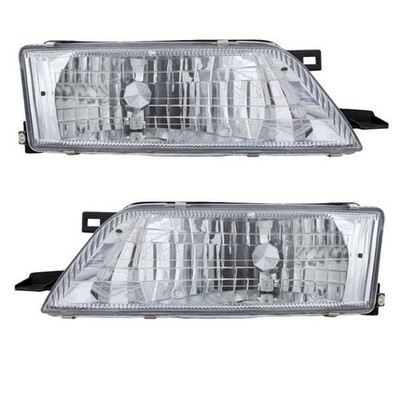 For 97 98 99 Maxima Headlight Headlamp Front Head Light Lamp with Bulb PAIR SET