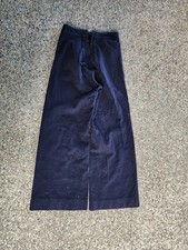 Vintage 60s/70s Wool Navy Sailor Uniform Trousers Sz 26/28