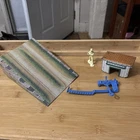 Vintage Marx Happi Time Barn Tin Ramp, Chicken Coop, Figure & Implement