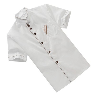  Unisex Kurzarm Basic Chef Catering Shirt für Bäckerei Food Service Restaurant