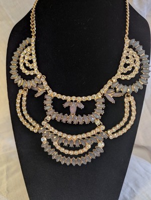 Natasha Rhinestone Statement necklace 19-22 inches