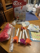 Used ESTES Quix Rocket Flying Model Rocket Starter Kit Plus 3 Bandits No Engines