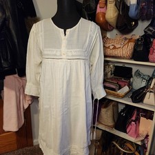 Womens Xs Ralph Lauren 100% Cotton White Dress