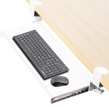 VIVO Large Keyboard Tray Under Desk Pull Out with Extra Sturdy C Clamp Mount