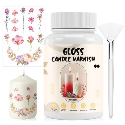 Glossy Candle Lacquer, High Gloss Varnish Varnish for Acrylic Painting Transp...