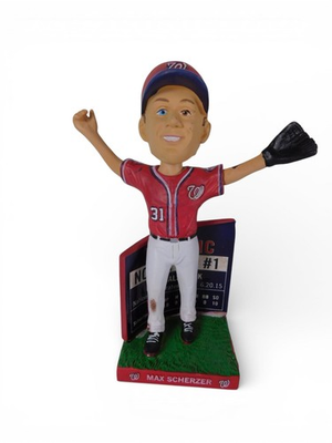 #ad #ad PNC Bank Bobblehead Max Scherzer Washington Nationals Red Resin Standard $17.99