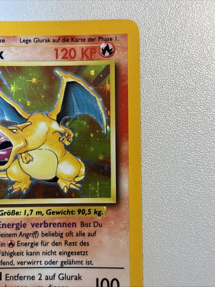 Glurak 4/102 - Charizard Deutsch 1999 Pokemon Karte - Original - Base Set Holo - Bild 3 von 4
