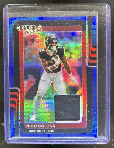 2025 Donruss Optic Nico Collins Blue Hyper (RAW)