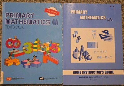 Primary Mathematics 4A Textbook US Edition & Home Instructors Guide 