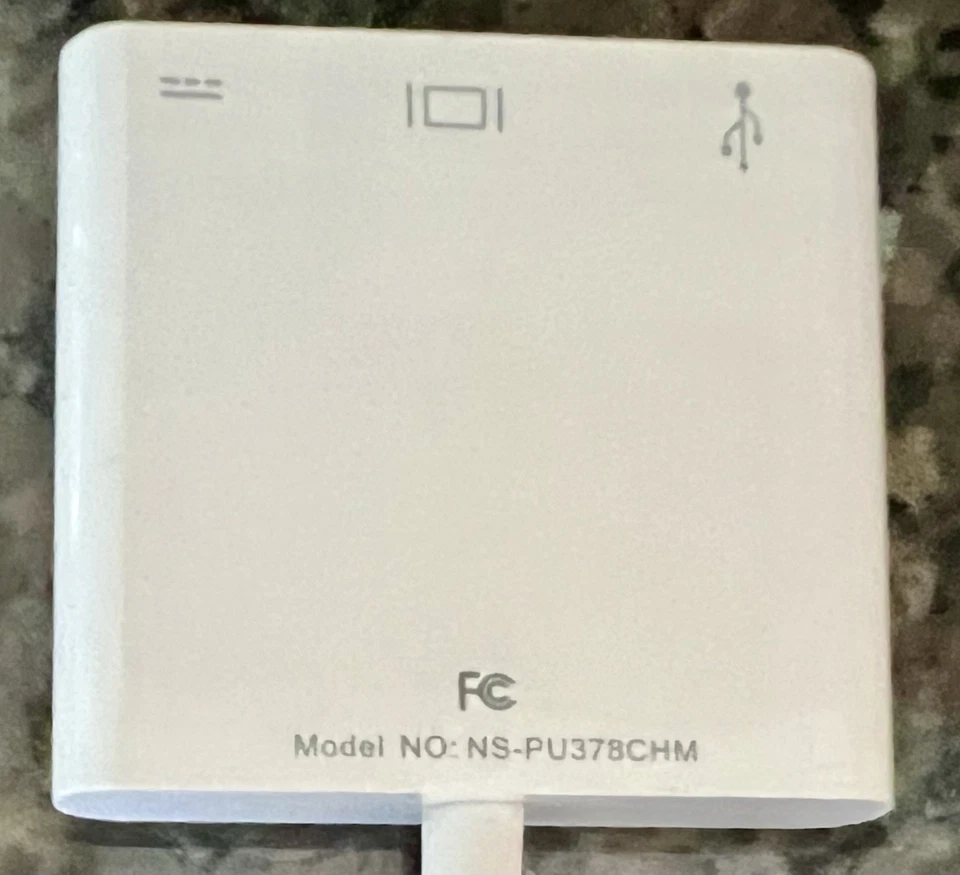 USB-C to HDMI Insignia Multiport Adapter NS-PCACHM - White. Apple Compatible. - Image 3 of 3