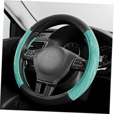 Steering Wheel Cover, Silk Grain Leather Car Steering Wheel Protector, Mint