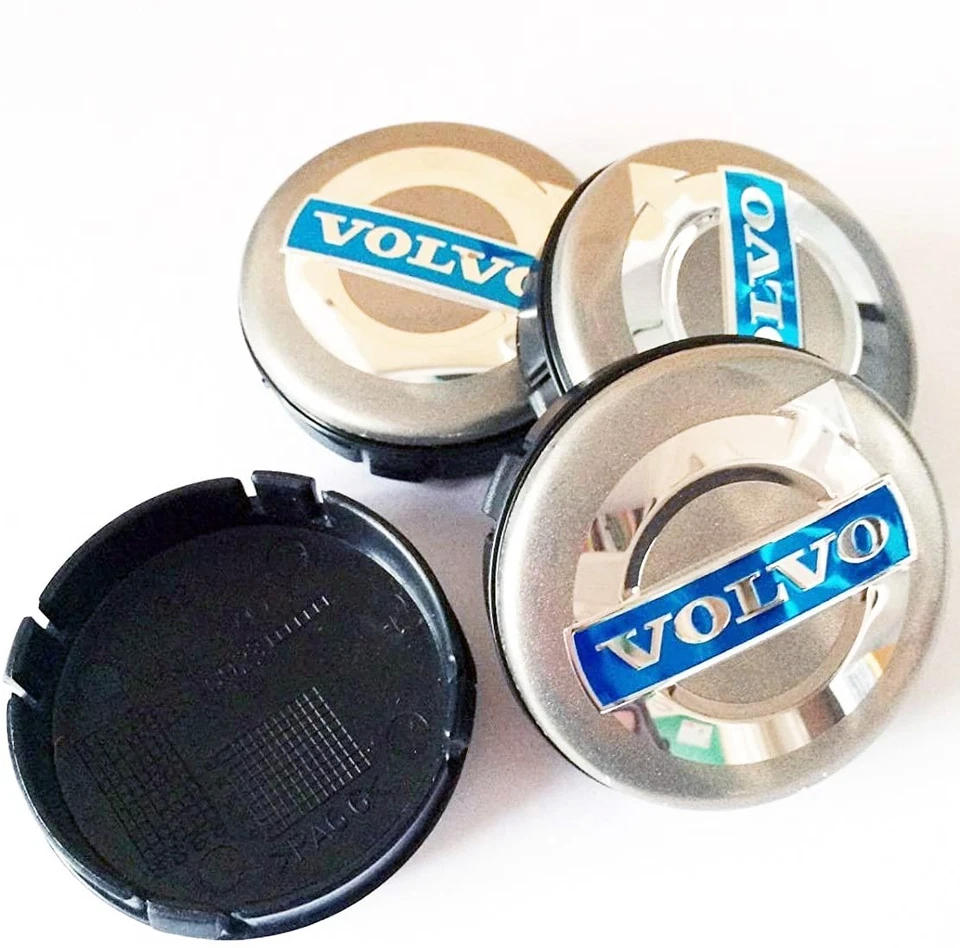 TAPAS CENTRALES LLANTAS ALEACIÓN VOLVO. Juego 4 x 64mm C30 C70 S40 S60 V50 V60 V70 S80 XC90 Foto 2 de 4