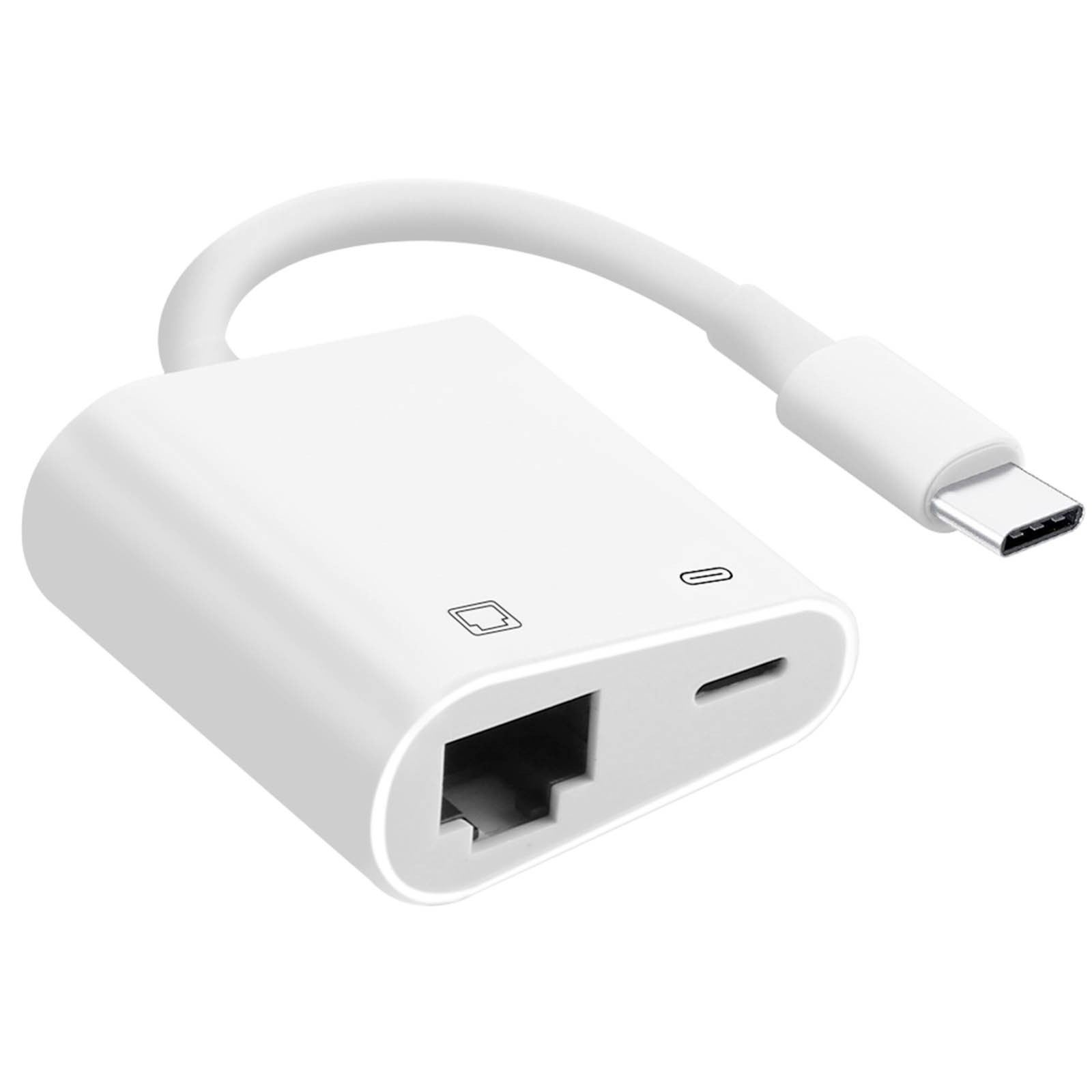 Adaptateur USB-C Ethernet RJ45 avec port de charge USB-C Power Delivery PC et tablette