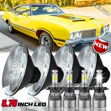 4PCS 5 3/4" 5.75inch LED Headlights HI/LO DRL for Oldsmobile 442 98 F85 Cutlass