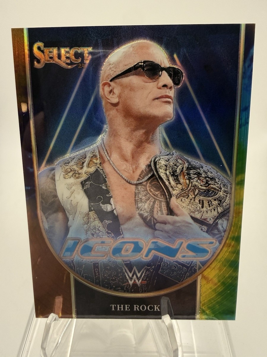 2024 Panini Select WWE - Icons The Rock #14 Tie-Dye Prizm /25 for