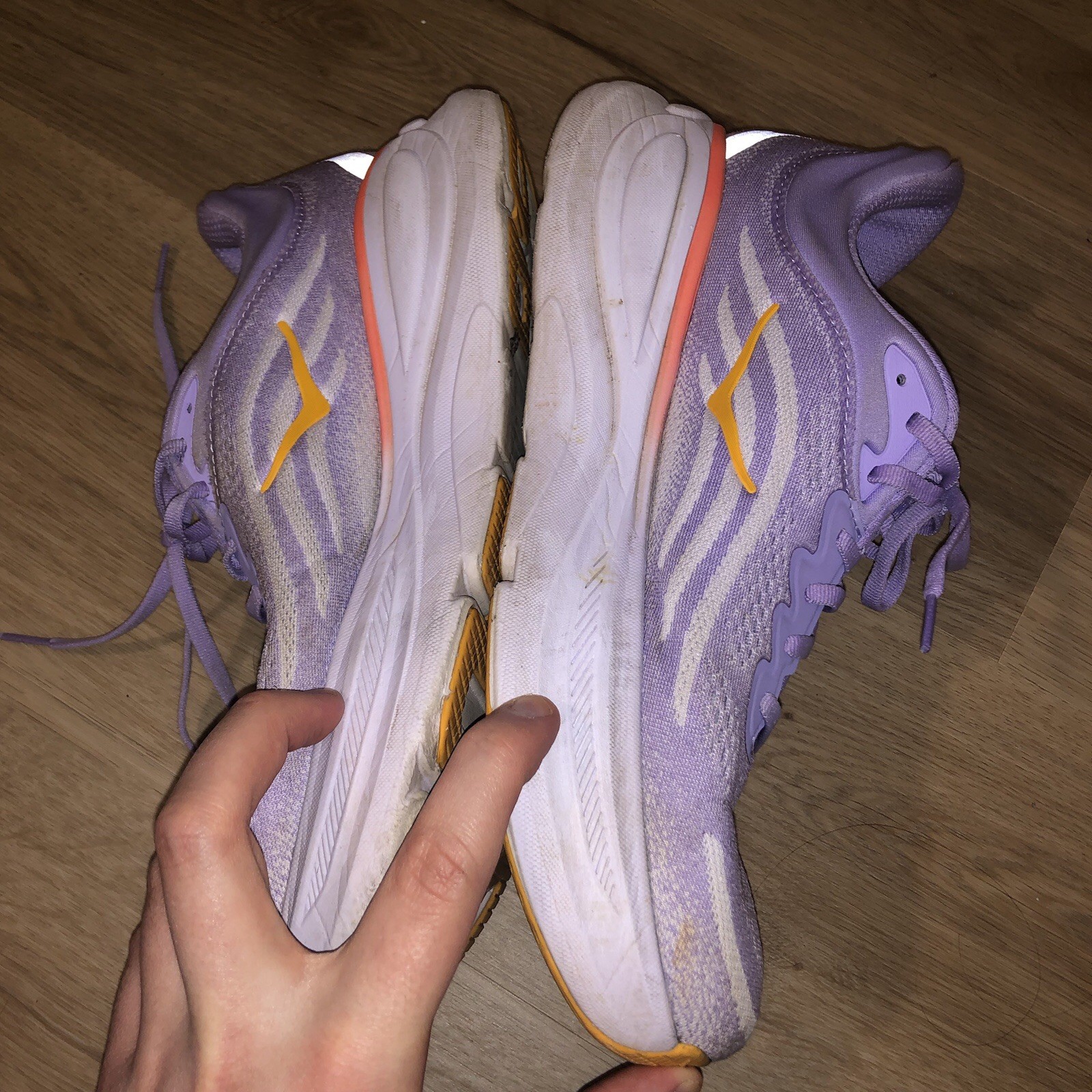 Womens Size 11 B Hoka One One Bondi 9 Aster Flower Starlight Glow W Purple  thumbnail 5