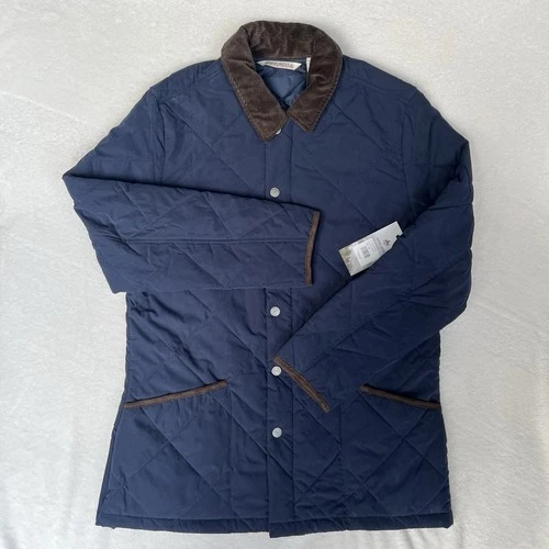Rainforest Men's Sz: Med Harbor Jacket Coat Navy Blue Diamond Quilted NWT $179 - product listing photo