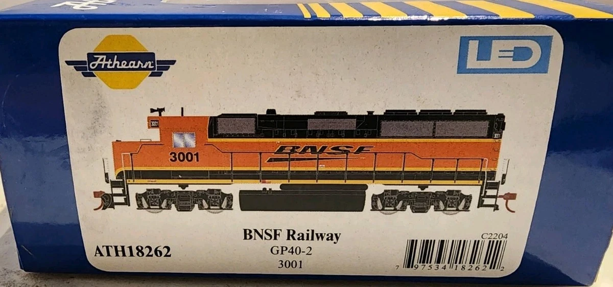 Athearn Plastic HO BNSF Railway Model Railroad Locomotives for