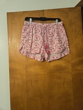 Vineyard Vines Floral Print Tassel Shorts Pink, Red  White Size M