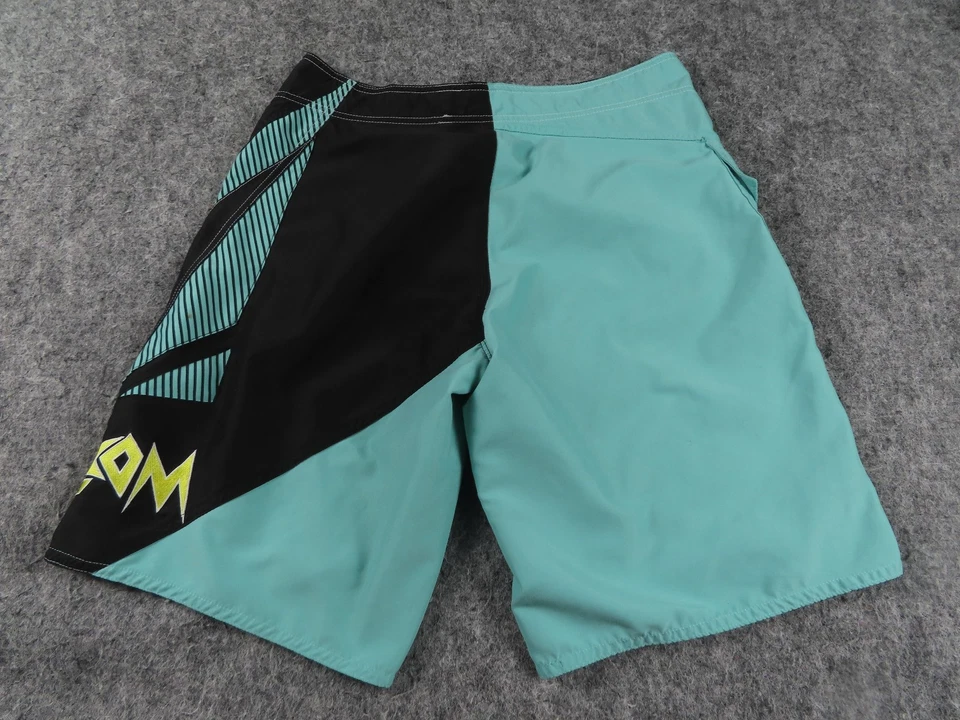 Vintage Volcom Board Shorts Mens 32 Blue Big Logo Modtech Swim Trunks USA Y2K - Image 4 of 4