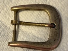 Vintage Extra Large Solid Brass Belt Buckle