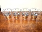 Vintage George Briard Gold Turquoise Feathers Lowball Glasses MCM Set of 4 — photo 9