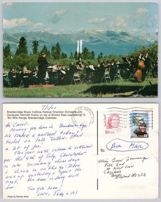 x04332 Chamber Orchestra Breckenridge Colorado USA Postkarte 2001 Briefmarke
