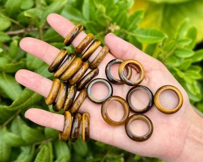 Gold Tiger Eye Ring, Tiger Eye Gemstone Crystal Jewelry - Choose Size