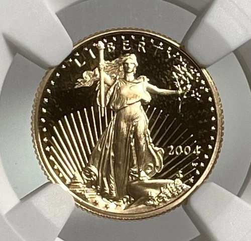 2004-W $5 American Gold Eagle 1/10th Oz NGC PF69 Ultra Cameo Fine Gold US