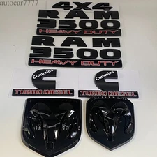 7PCS RAM Emblem Set Fits For RAM 3500 HEAVY DUTY Cummins Turbo Diesel 4X4 Badge
