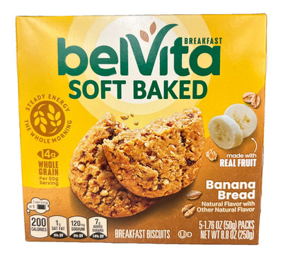 Belvita Soft Baked Banana Bread Breakfast Biscuits 8.8 oz